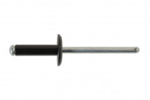 CONNECT Large Flange Black Rivets 4.0mm x 10mm Pk 100