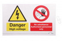 LASER High Voltage/No Admittance Sign