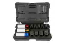 12pce 1/2 Hexagonal Impact Socket & Wheel Nut remover set"