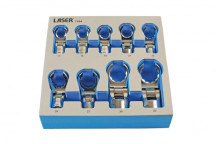 LASER Flexible Crows Foot Wrench Set 1/2D 9pc"