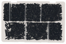 CONNECT Assorted Self Tapping Black Flanged Screws Box Qty 7