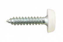 CONNECT Number Plate Screw White No 10 x 1 Pk 100
