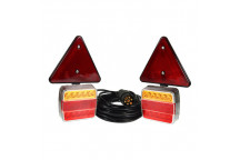LED Magnetic Trailer Lights & Triangles 6m Cable x 2