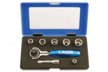 LASER Alldrive Socket Set 1/4D 8pc"
