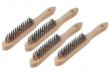 LASER 4-Row Wire Brush Set 4pc