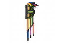 SET OF 9 EXTRA-LONG COLORED TORX KEYS