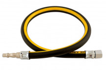 CONNECT 1/4in. ID Air Line Whip Hose C/w Fittings 0.6m