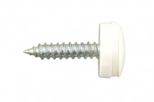 CONNECT Number Plate Self-Tappers No.8 x 3/4in. White Pk 100