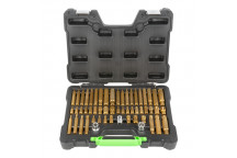 55 Pieces Mechanics Bit Set Hex, 12-Point, Torx, And Ribe (H