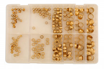 CONNECT Assorted MM Brass Barrel & Stepped Olives Box Qty 20