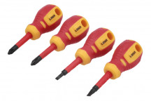 LASER Slim Stubby Insulated Screwdriver Set 4pc