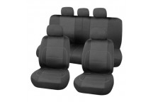 Carpoint Seat Cover Full Set Paris 9Pieces Black/Grey