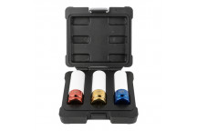 3 Piece Drive Alloy Wheel Impact Socket Set
