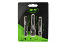 Set Of 3 Socket Spanner Adapters With Hexagonal Tips