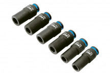 LASER Weighted Socket Set 1/2D 6pc"