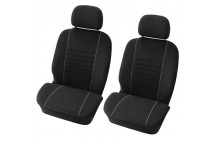 Seatcover front set 4pcs `Velours` black / grey ALT (SC6/F)
