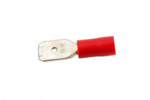 CONNECT Male Blade 6.3mm Red Pk 100