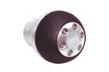 Gear Knob alu/black Round ALT (L0012.6)