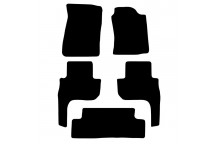 Rubber Mat Set TOYOTA Landcruiser (98-02) 7 seeater