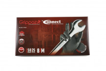 CONNECT Grippaz Medium Black Nitrile Gloves Box 50pc/25 Pair