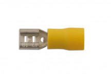 CONNECT 6.3mm Yellow Female Push On Insulated Terminals (10)