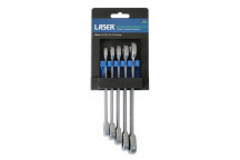 LASER Ratchet Ring Spanner Set 5pc