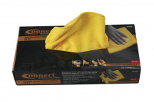 CONNECT Microfibre Yellow Cloths in Dispenser Box 20pc