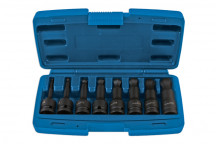 LASER Ball End Impact Hex Socket Bit Set 1/2D 8pc"