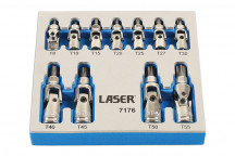 LASER Star Bit Set - Tamperproof/Universal Joint  11pc