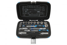 LASER Socket Set - 3/8D & 1/4"D - 34pc"
