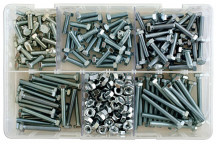 CONNECT Assorted M6 Setscrews & Nuts Box Qty 295