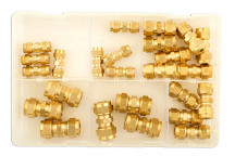 CONNECT Assorted Brass Tube Couplings MM Box Qty 25
