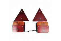 2 Magnetic Rear Lights And 2 Triangular Reflector Set