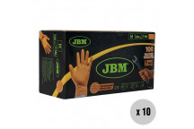 (SINGLE) Medium Orange Diamond Grip Nitrile Gloves 7ml