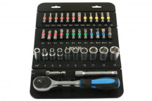 LASER Socket/ Bit Set 37pc 1/4D"