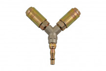 CONNECT Fastflow Twin Single Action Air Line Y-Coupling Pk 1