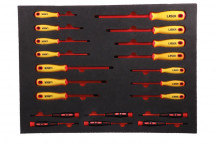 LASER Insulated Screwdrivers in Foam Inlay
