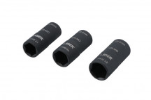 LASER Double Ended Damaged Wheel Nut Socket Set 3pc