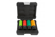 4 Pieces 1/2 Drive Alloy Wheel Impact Socket Set"