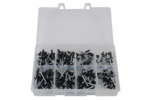 CONNECT Assorted Popular Black Rivets Qty 200 Pcs