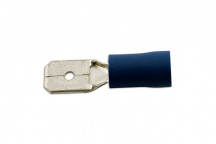 CONNECT Male Blade 6.3mm Blue Pk 100