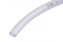 CONNECT Clear PVC Braided Tubing 5mm ID 30metres