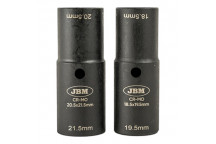 2 PIECE 1/2 IMPACT SOCKET SET FOR FORD ALUMINUM WHEELS"