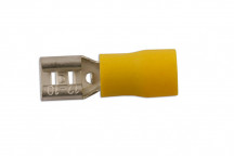 CONNECT Yellow Female Push-On Terminals  6.3mm (100)