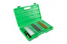 SET OF 38 WIRE AND PLASTIC BRUSHES