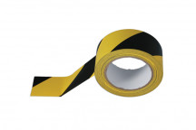 CONNECT Black & Yellow Barrier Tape 50mm x 33m Adhesive 1pc