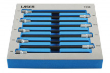 LASER Hex Bit Set -  Ball End  3/8D 9pc"