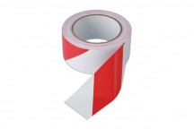 CONNECT Red & White Barrier Tape 50mm x 33m Adhesive 1pc