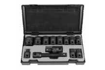 13 Piece 1/2 Impact Socket Set Hex Adapter"