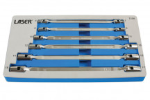 LASER Double Flexible Socket Wrench Set 6pc